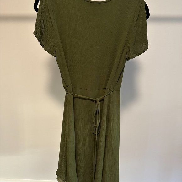 Lulu's Green Wrap Mini Dress - Picture 6 of 6